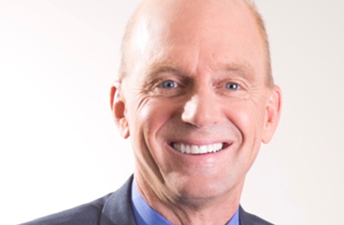 Middle aged smiling mad